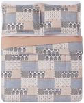 Комплект постельного белья Francesca Patchwork из 3 предметов Macy's, Taupe - фото 3