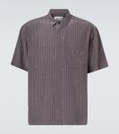 Шелковая блуза крепдешин Cassandre Saint Laurent, Gris Blank - фото