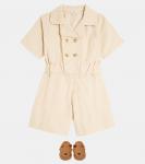 Хлопковый комбинезон цвета ореха Donsje, Biscuit - фото 2