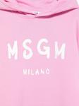 MSGM Kids худи с логотипом, розовый - фото 3