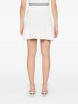 Self-Portrait фактурная юбка мини, белый - фото 4