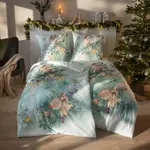 Постельное белье cuddly из фланели 135x200 Ferdinand green fox deer 4468-530 Estella - фото