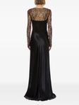 Alberta Ferretti атласное платье макси, черный - фото 3