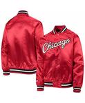 Куртка Red Chicago Bulls Hardwood Classics Satin Raglan Full-Snap для больших мальчиков и девочек Mitchell & Ness - фото
