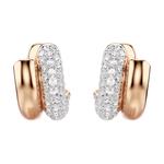 Серьги Dextera унисекс белые Swarovski, белый - фото 5