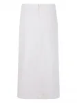 Юбка из хлопка с запахом ASPESI, белый - фото 2