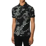 Baroque pattern Print Polo Shirt VERSACE JEANS COUTURE, черный - фото 4