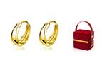 Серьги унисекс GIFU, Plain Earrings [Gold] - фото 8
