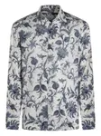Рубашка с цветочным принтом Etro, белый - фото