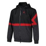 Куртка Air Jordan Sports Windproof Hooded Jacket Black Red, черный - фото