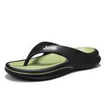 Быстросохнущие шлепанцы EVA унисекс Jeep, White Black - фото