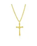Нержавеющая сталь, крестообразное ожерелье Metallo, gold - фото
