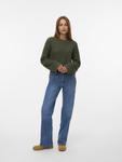 Джемпер Vero Moda VMSALLY O NECK PULLOVER, Grape Leaf/Dark Green - фото 2