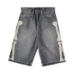 Шорты Kapital Bone Denim Shorts, черный - фото