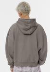 Толстовка PULL&BEAR Zip-up sweatshirt, Dark Grey - фото 3