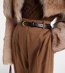 Кожаный пояс с пряжкой Khaite, Black - фото 2