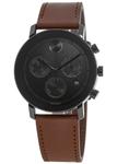 Movado Bold Evolution черные часы с кожаным ремешком мужские 3600758 - фото