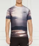 Футболка slim fit Ea7, мультиколор - фото