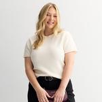 Джемпер с коротким рукавом для подростков Plus Size So, White Oak - фото