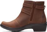 Женские ботинки Clarks Angie Spice, Dark Tan Leather - фото 4