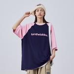 Футболка унисекс TURNTHETABLES, сине-розовая - фото 5