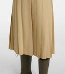 Плиссированная юбка миди Moncler, бежевый - фото 5