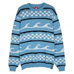 Свитер Santa Cruz Crew check wave knit, синий - фото