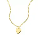 Цепочка-Сердце Фигаро Adornia, yellow - фото