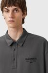 Хлопковая поло XANDER Allsaints, серый - фото 2