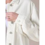Женская оверсайз джинсовая куртка на пуговицах с карманами Inspire Chic, White - фото 4
