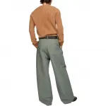 Брюки patch Acne Studios, lime серый - фото 7