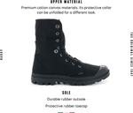 Ботинки Palladium Women's Baggy Canvas Boot, Black/Black - фото 3