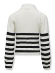 Толстовка KIDS ONLY Pullover KOGFRANCA HALF ZIP L/S STRIPE KNT, цвет cloud dancer - фото 2