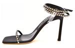 Женские черные сандалии на одной бляшке SERGIO ROSSI - фото