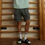 Повседневные шорты унисекс серые New Era, серый - фото 4