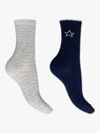Хлопковые носки с блестками Charnos, Pack of 2, Navy/Multi - фото
