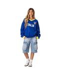 Женский свитшот оверсайз Италия Edikted, синий - фото 2