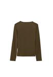 Топ OXXO V NECK, Dark Olive/Olive - фото 7
