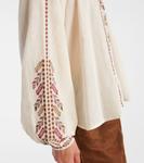 Вышитая хлопковая блузка Lynne Marant Etoile, экрю - фото 5