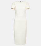 Платье миди из крепа VICTORIA BECKHAM, белый - фото