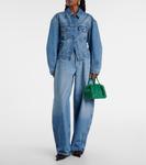 Короткий джинсовый жакет Jacquemus, Blue/Tabac - фото 2