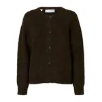 Кардиган Selected Lulu Short, коричневый - фото 3