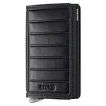 Кошелек Secrid Slimwallet Emboss Lines leather, черный - фото