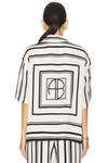 Рубашка Coco Anine Bing, ivory & black monogram stripe - фото 3