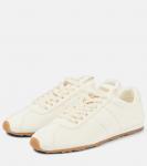 Кожаные кроссовки Miu Miu, Avorio - фото 4