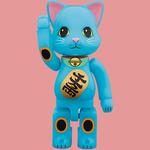 BE@RBRICK Bearbrick NY@BRICK Maneki Neko Blue Luminous - фото 4