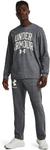 Брюки Under Armour Rival Terry, Pitch Gray Full Heather (012)/Onyx White - фото 4