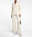 Кюпро высокие брюки с широкими штанинами Prada, Naturale - фото 2