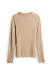 Топ OPUS SLIM FIT RIB FUNNEL NECK, Macadamia/Beige - фото 6