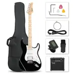 Электрогитара Glarry GST HSS с звукоснимателями / Черная + Усилитель - фото 10